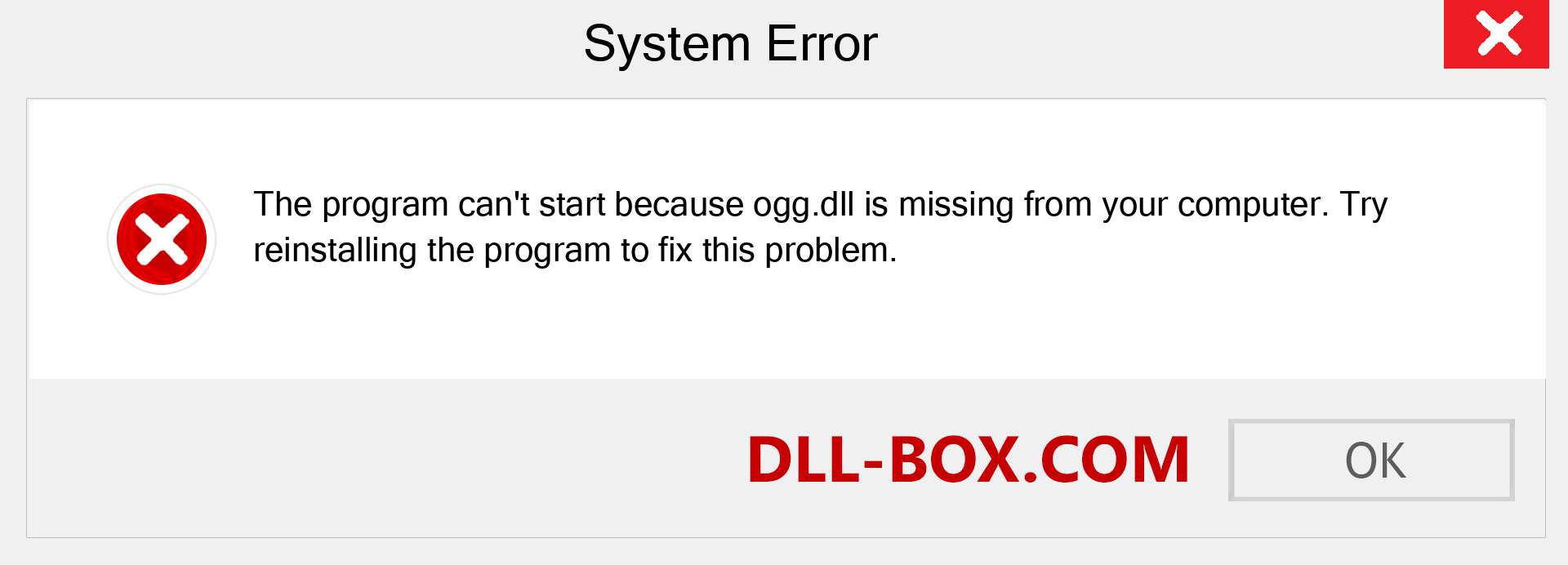  ogg.dll file is missing?. Download for Windows 7, 8, 10 - Fix  ogg dll Missing Error on Windows, photos, images
